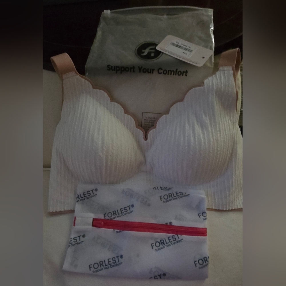 Forlest Sharon bra 4XL white and pink